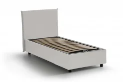 Letto singolo contenitore bianco 95x205cm comodo - Arcisate
