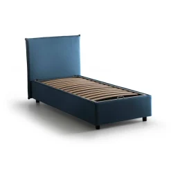 Letto singolo contenitore blu 105x215cm sfoderabile - Alder