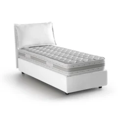Letto singolo contenitore panna 105x215cm materasso incluso - Arzon