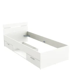 Letto singolo economico bianco opaco 94x204cm adatto per materasso 200x90 cm - Zone