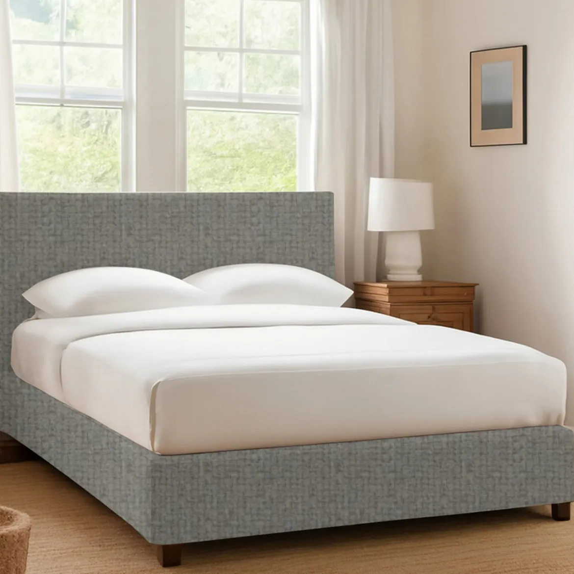 Letto Singolo Grigio Cenere Sfoderabile Contenitore, Dimensione Materasso 90x190 cm - Racines
