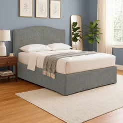 Letto Singolo Grigio Cenere Sfoderabile Contenitore, Dimensione Materasso 90x200 cm - Copparo
