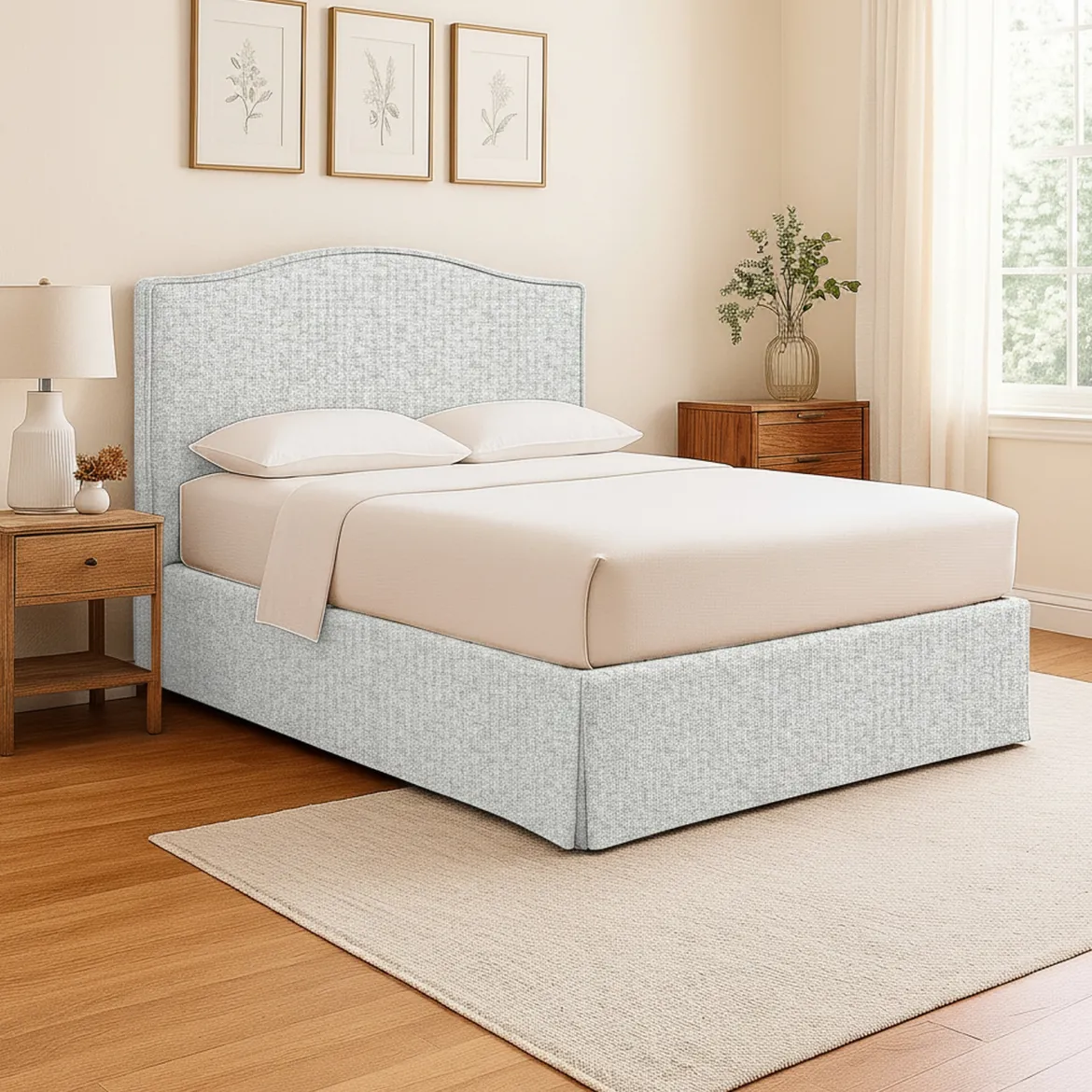 Letto Singolo Grigio Chiaro Sfoderabile Contenitore, Dimensione Materasso 90x190 cm - Orvieto