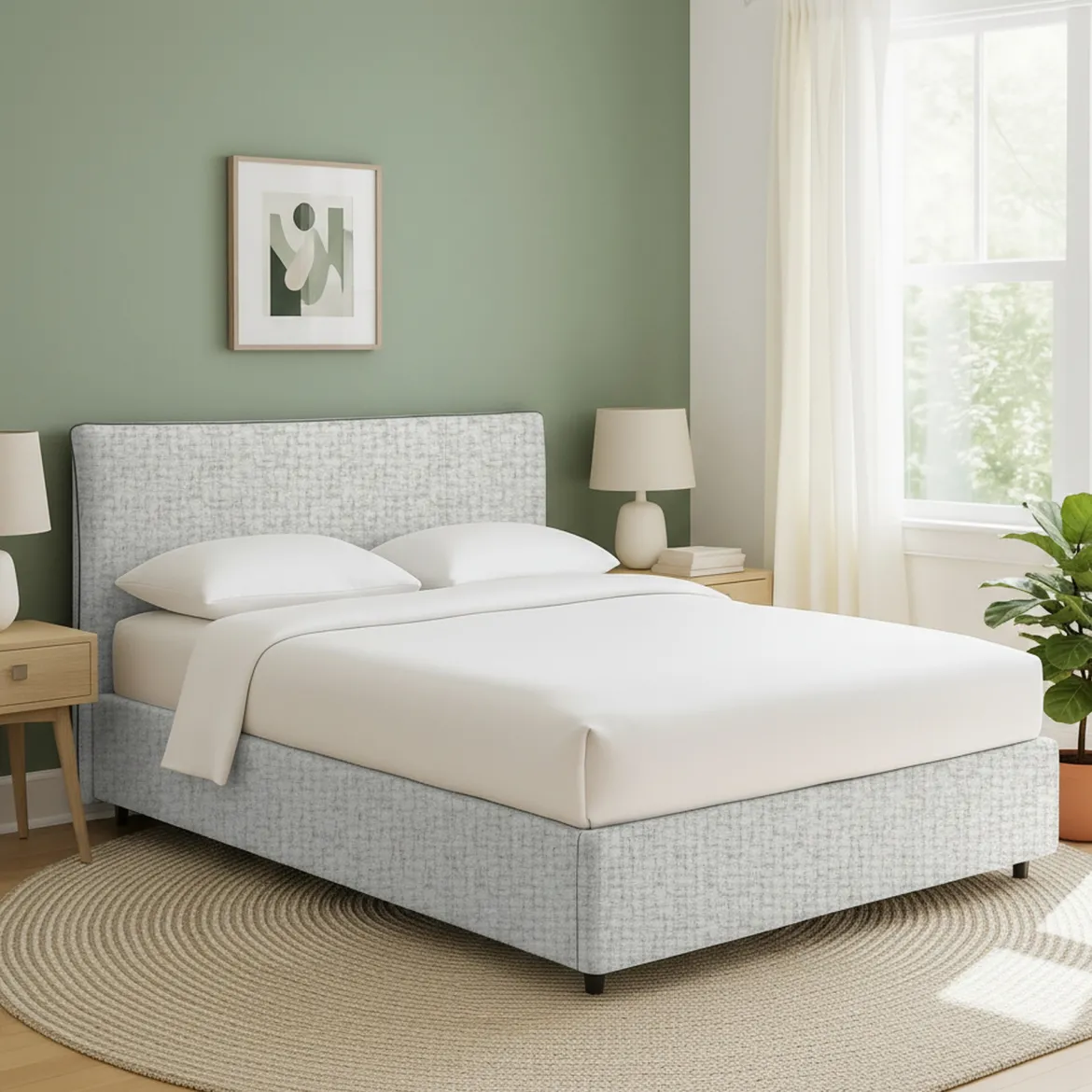 Letto Singolo Grigio Chiaro Sfoderabile Contenitore, Dimensione Materasso 90x200 cm - Cerzeto