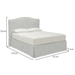 Letto Singolo Grigio Chiaro Sfoderabile Contenitore, Dimensione Materasso 90x200 cm - Copparo