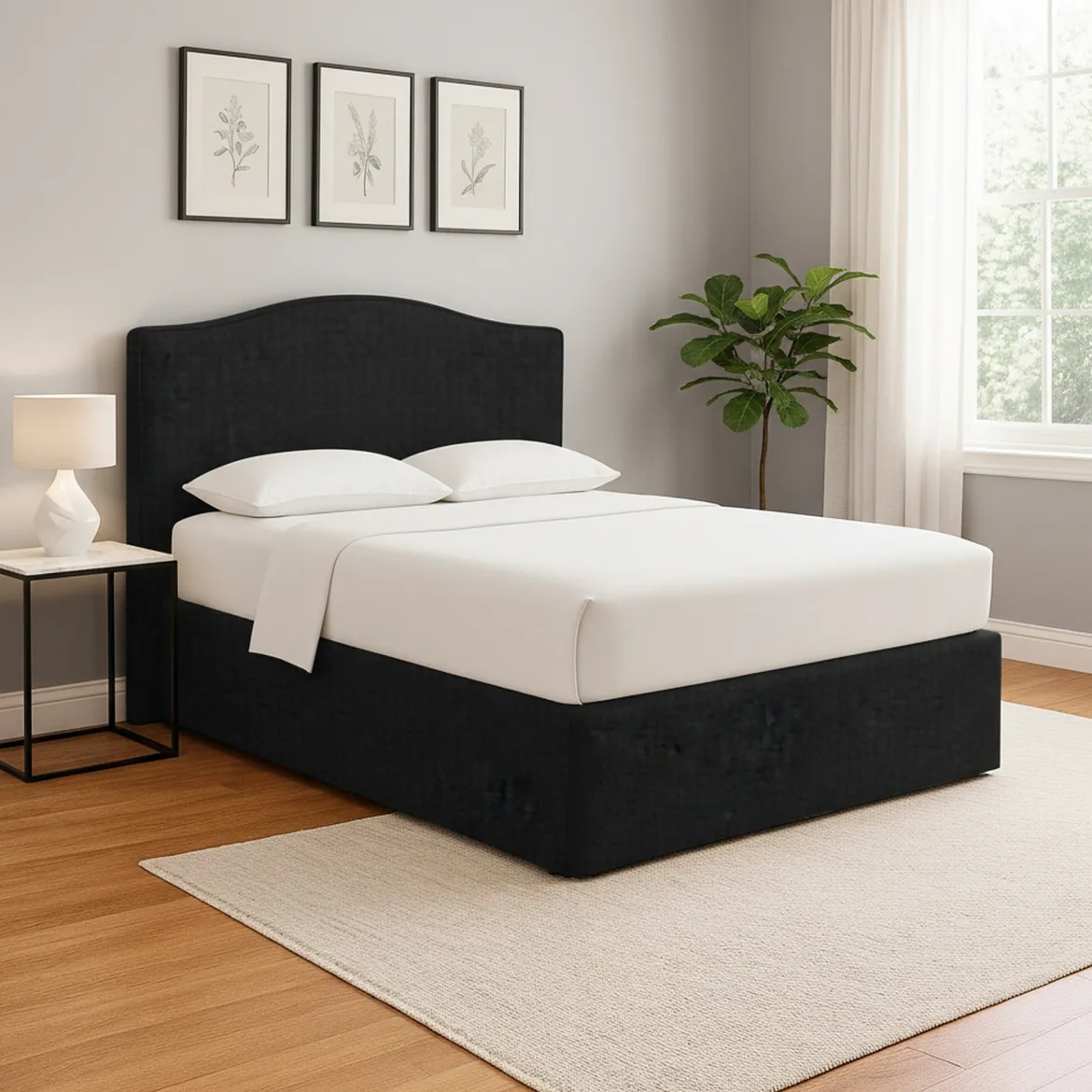 Letto Singolo Grigio Scuro Sfoderabile Contenitore, Dimensione Materasso 90x190 cm - Quisquina