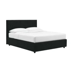 Letto Singolo Grigio Scuro Sfoderabile Contenitore, Dimensione Materasso 90x190 cm - Racines