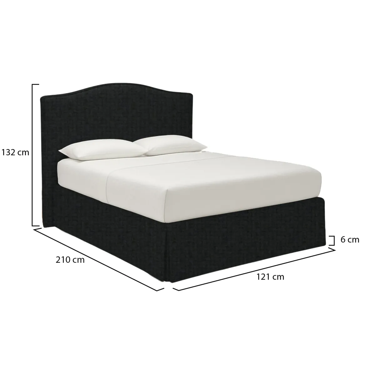 Letto Singolo Grigio Scuro Sfoderabile Contenitore, Dimensione Materasso 90x200 cm - Iudica