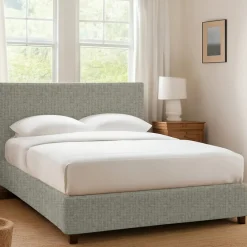 Letto Singolo Grigio Sfoderabile Contenitore, Dimensione Materasso 90x190 cm - Racines