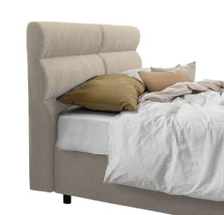 Letto Singolo Grigio Tortora Materasso Incluso Sfoderabile, Contenitore Made in Italy - Brendola