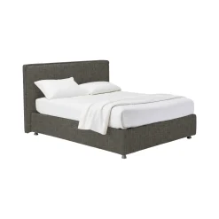 Letto Singolo Grigio Tortora Sfoderabile Contenitore, Dimensione Materasso 90x200 cm - Iudica