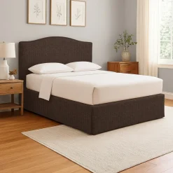 Letto Singolo Marrone Sfoderabile Contenitore, Dimensione Materasso 90x190 cm - Quisquina