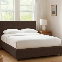Letto Singolo Marrone Sfoderabile Contenitore, Dimensione Materasso 90x190 cm - Ripi
