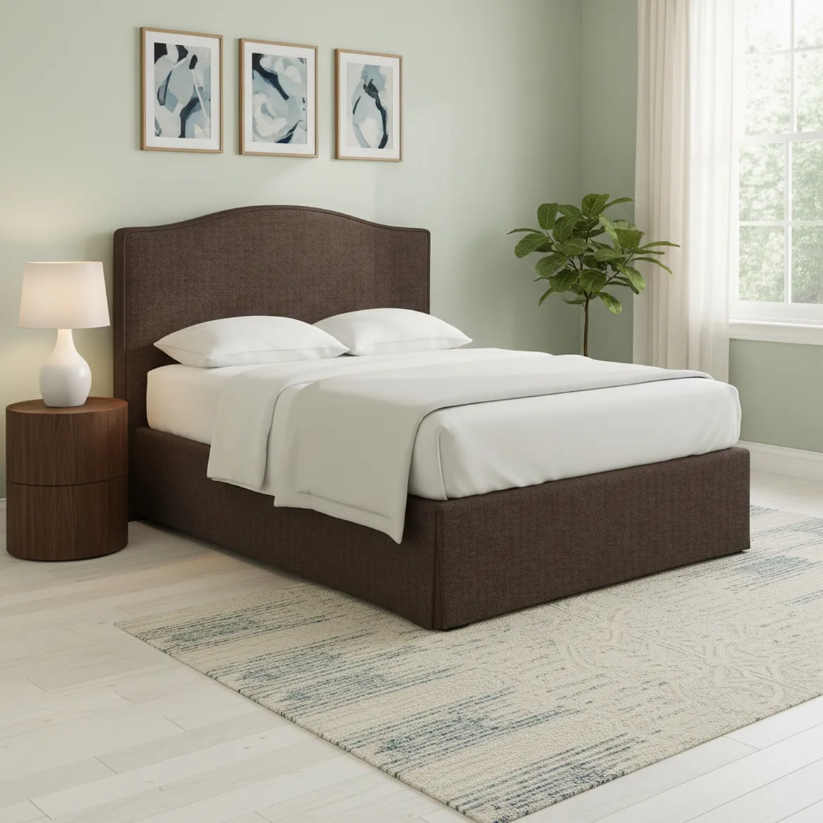 Letto Singolo Marrone Sfoderabile Contenitore, Dimensione Materasso 90x200 cm - Copparo
