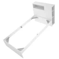 Letto singolo moderno bianco 218x99cm adatto per materasso 90x190 cm - Crispina