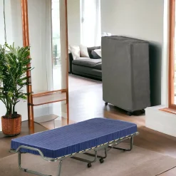 Letto singolo pieghevole sfoderabile 200x80cm blu - Ascea