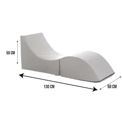 Letto singolo pieghevole 130x50cm bianco - Arbil