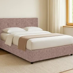 Letto Singolo Rosa Antico Sfoderabile Contenitore, Dimensione Materasso 90x190 cm - Fiumalbo