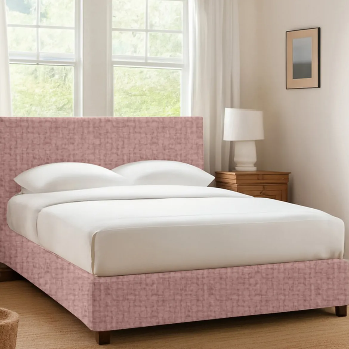 Letto Singolo Rosa Sfoderabile Contenitore, Dimensione Materasso 90x190 cm - Racines
