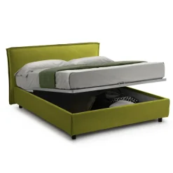 Letto Singolo Verde Materasso Incluso Sfoderabile, Contenitore Made in Italy - Brozolo