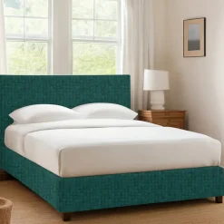 Letto Singolo Verde Petrolio Sfoderabile Contenitore, Dimensione Materasso 90x190 cm - Ripi