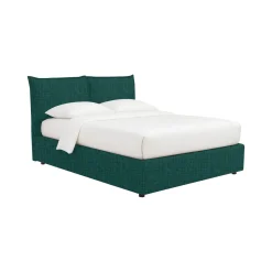 Letto Singolo Verde Petrolio Sfoderabile Contenitore, Dimensione Materasso 90x200 cm - Lapedona