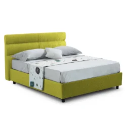 Letto Singolo Verde Sfoderabile Contenitore, Dimensione Materasso 80x190 cm Made in Italy - Brez