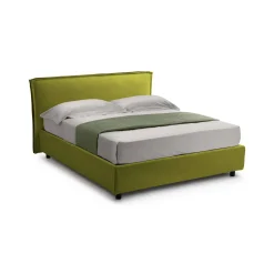 Letto Singolo Verde Sfoderabile Contenitore, Dimensione Materasso 80x200 cm Made in Italy - Bruino