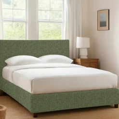 Letto Singolo Verde Sfoderabile Contenitore, Dimensione Materasso 90x190 cm - Ripi