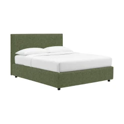 Letto Singolo Verde Sfoderabile Contenitore, Dimensione Materasso 90x190 cm - Ripi