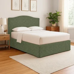 Letto Singolo Verde Sfoderabile Contenitore, Dimensione Materasso 90x200 cm - Iudica