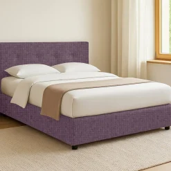 Letto Singolo Viola Lilla Sfoderabile Contenitore, Dimensione Materasso 90x190 cm - Fiumalbo