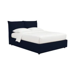 Letto Singolo Viola Scuro Sfoderabile Contenitore, Dimensione Materasso 90x190 cm - Sinio