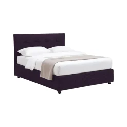 Letto Singolo Viola Sfoderabile Contenitore, Dimensione Materasso 90x190 cm - Fiumalbo