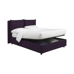 Letto Singolo Viola Sfoderabile Contenitore, Dimensione Materasso 90x190 cm - Ripi