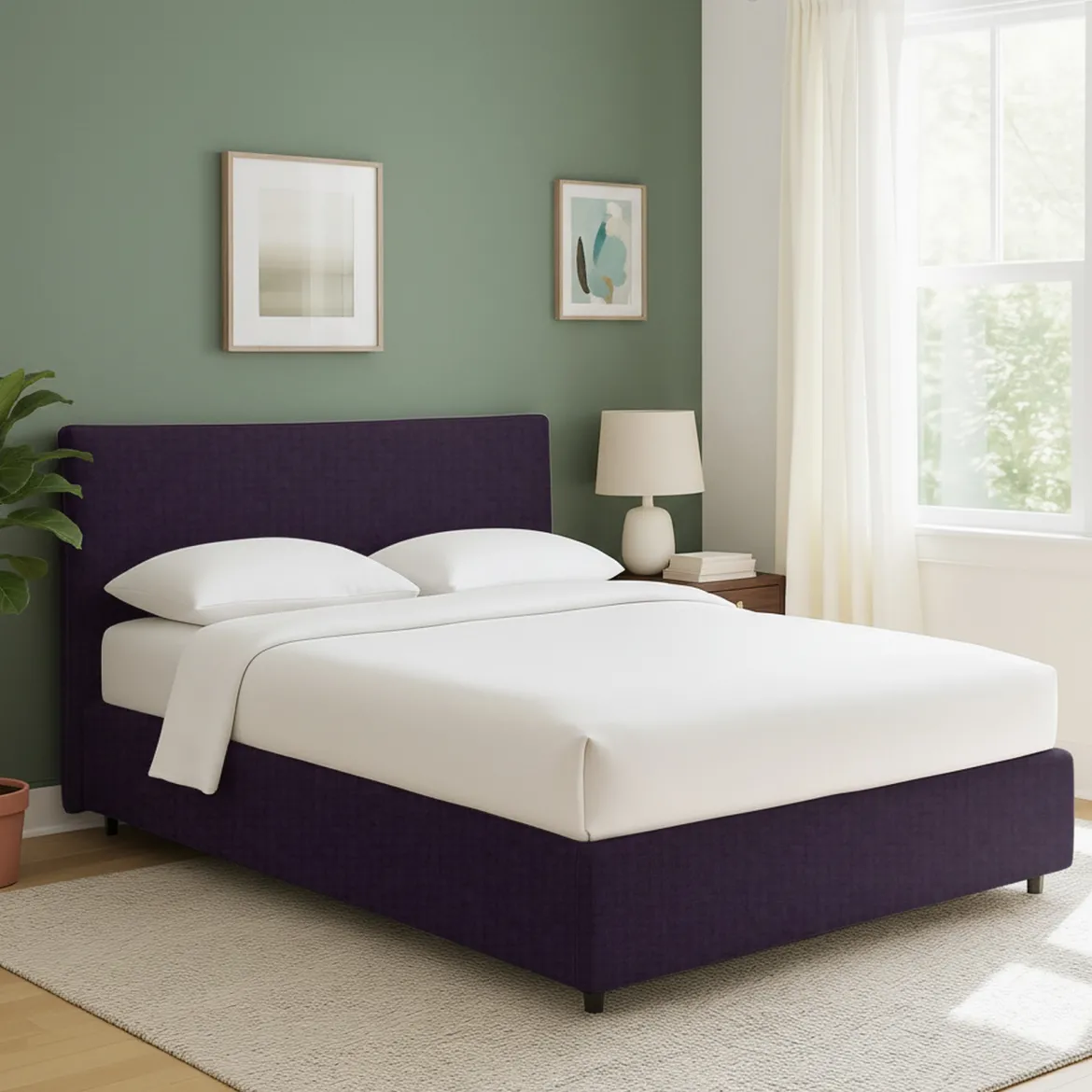Letto Singolo Viola Sfoderabile Contenitore, Dimensione Materasso 90x200 cm - Carbone