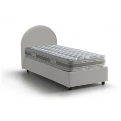 Letto una piazza contenitore bianco 95x205cm sfoderabile - Cirilla