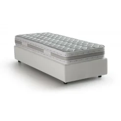 Letto una piazza contenitore bianco 95x215cm comfort - Boudicca