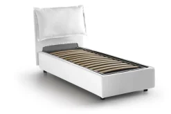 Letto una piazza contenitore bianco 95x215cm design - Ancara
