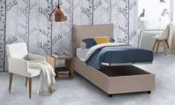 Letto una piazza contenitore tortora 105x215cm comodo - Assoreta