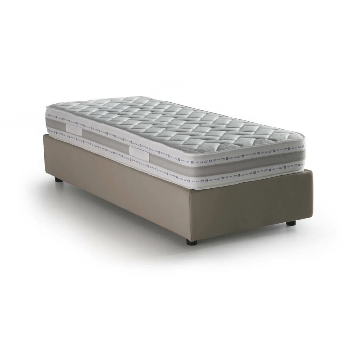 Letto una piazza contenitore tortora 95x215cm comodo - Shana