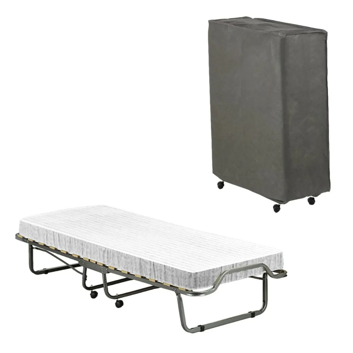 Letto una piazza pieghevole 190x80cm bianco - Ace