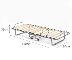 Letto una piazza pieghevole 80x32cm tortora - Akai