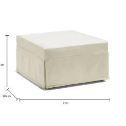 Letto una piazza pieghevole 80x80cm rosso - Abak