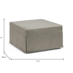 Letto una piazza pieghevole 80x80cm tortora - Abak