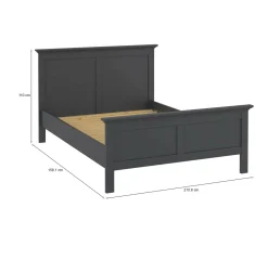 Letto un posto grigio 158x210cm rete inclusa - Clan