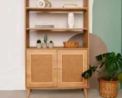 Libreria 2 ante quercia 90x110h cm - Suva