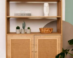 Libreria 2 ante quercia 90x110h cm - Suva