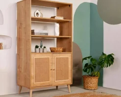 Libreria 2 ante quercia 90x110h cm - Suva