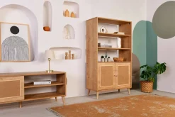 Libreria 2 ante quercia 90x110h cm - Suva